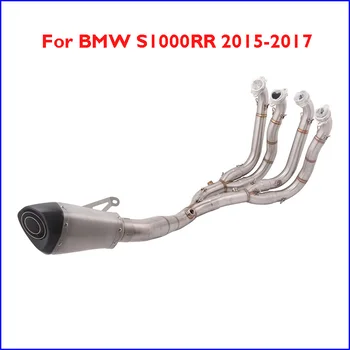 

Motorcycle Whole Set Exhaust System Header Pipe Tip Tail Muffler Exhaust Connect Link Pipe Escape for BMW S1000RR 2015 2016 2017