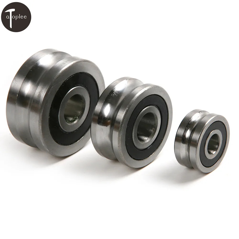 3PCS Steel U Groove Sealed Pulley Roller Ball Bearing Roller Guide Bearing For Mechanical 8*24