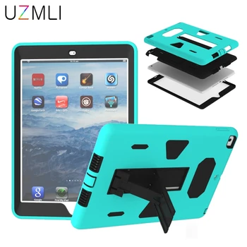 

Armor Shockproof Case For Apple new iPad 2017/2018 9.7 Silicon+PC 3 in 1 Robot Heavy Duty Hard Cover Full Body Protection+Gifts