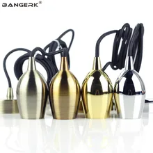 Антикварная промышленная лампа Эдисона, американский подвесной светильник s E27, винтовой светильник, держатель лампы, Ретро Бронзовая алюминиевая фурнитура