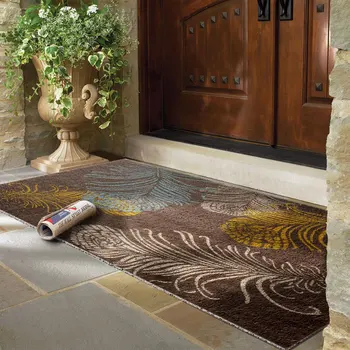 

High-end Rectangle Entrance Mat Door Mats Indoor A Mat In Front Of The Door Non-slip Floor Carpet For Porch Rug With Leaves
