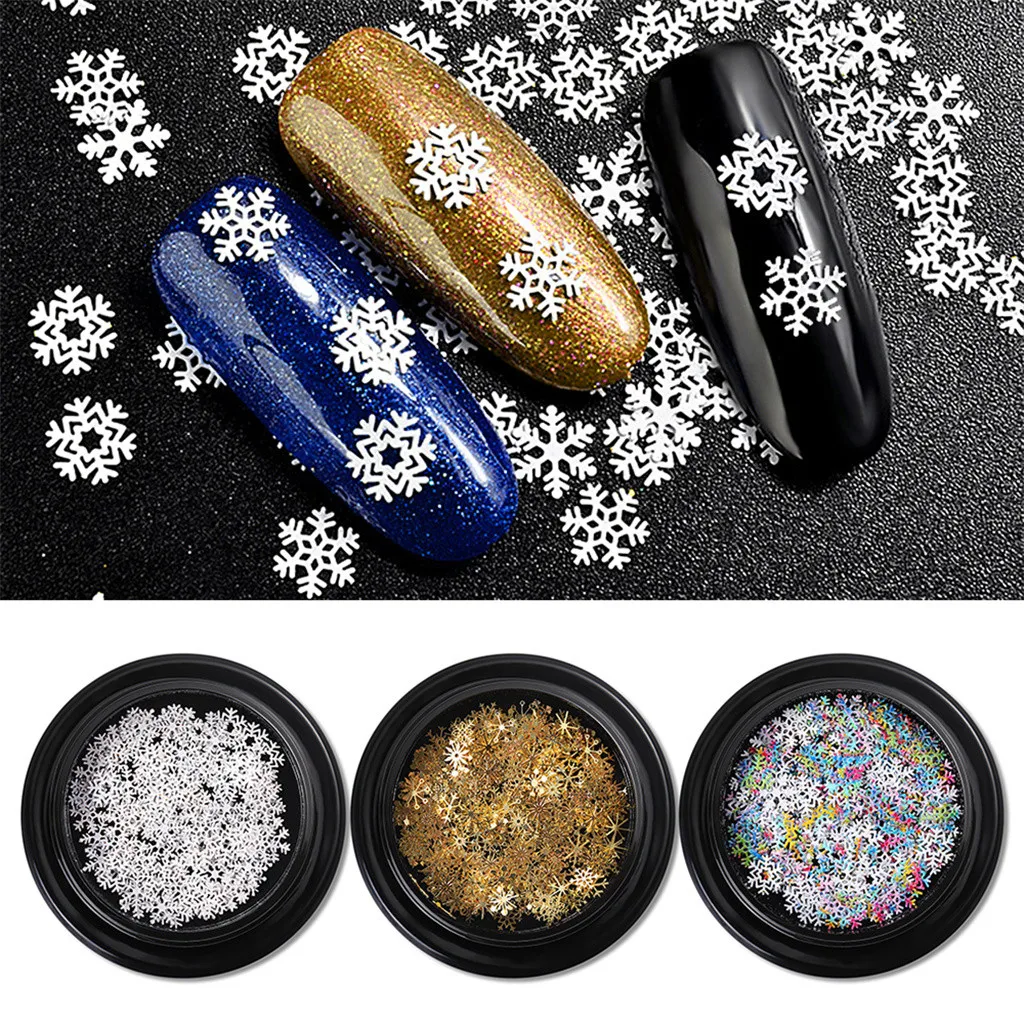 Floco De Neve De Prata Da Arte do prego Design de Unhas Manicure Mix Glitter Lantejoula Pot Nail Art #40 Hex-36