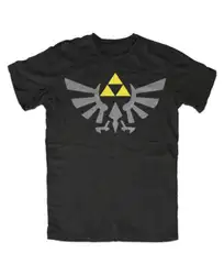 Футболка с логотипом Hyrule Schwarz Zelda Link Game Kult Gucco Assault Hyrule Triforce, модные футболки с короткими рукавами для отдыха