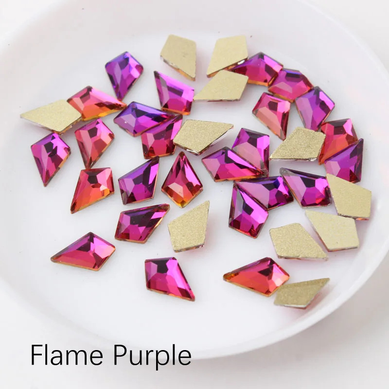 Small arrow Shape Nail Art Rhinestone 30/100pcs/lot 5.5x8.5mm Flatback Colorful Stones For 3D Nail Decoration Free shipping