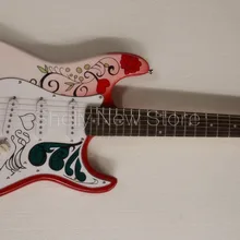 Shelly магазин завод на заказ Hendrix Monterey ST Белый пикапы цветок Накладка электрогитары Музыкальные инструменты магазин