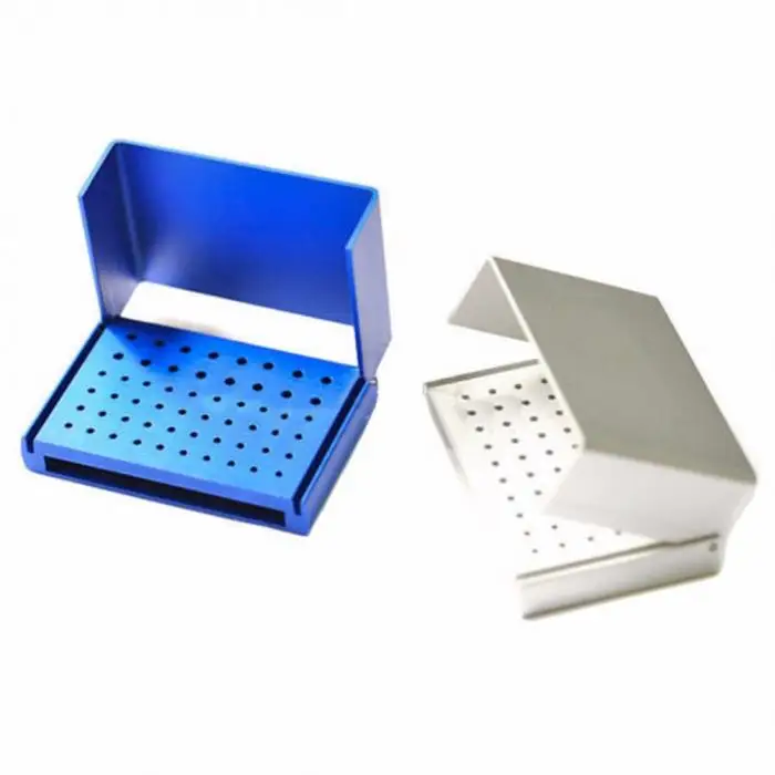 Newly 1 Pc 58 Holes Dental Bur Holder Stand Autoclave Disinfection Box Case XSD88