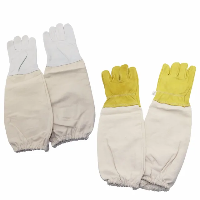 1 Pár Védő Méhész Kesztyű Kecskebőr Méh Tartva A Szellőztetett Hosszú Ujjú Szabadtéri Méhészeti Berendezéseket