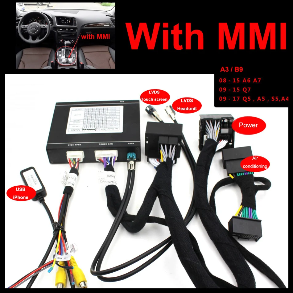 Carplay Box для Audi A4 A6 A5 B9 Q5 оригинальная Улучшенная MMI система AirPlay видео интерфейс с