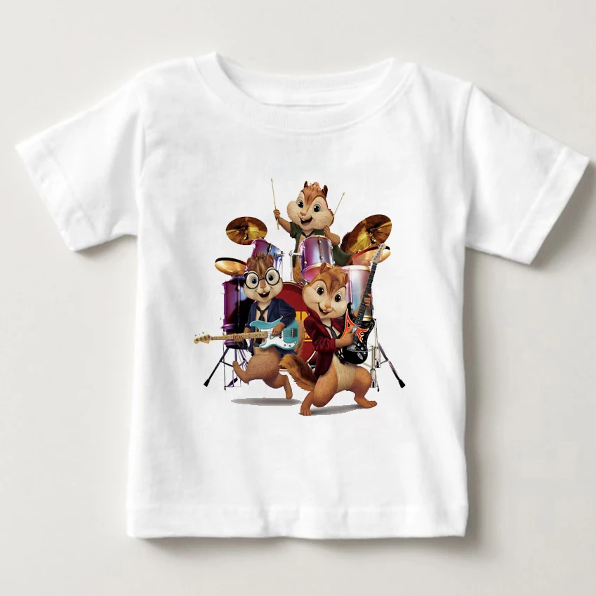 

2018 Alvin and the chipmunk boys and Girls Summer jacket children's short sleeved T-shirt boy's cotton Tshirt clothing MJ