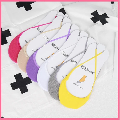 SP & CITY-부드러운 코튼 슬리퍼, 여성 다채로운 하이힐 양말, 패션, 여성 통기성 보트 양말, 여름용 짧은, 보이지 않는 양말 3