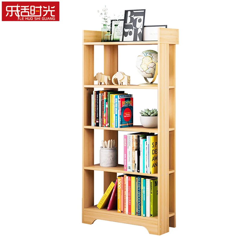 

Simple Bookcase Wooden Creative Minimalist Living Room Standing Storage Cubes Student Bookshelf Hallway Shelf Organizer for Home