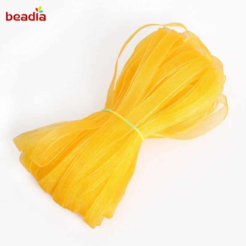 Organza Ribbon 20 yards/bag 6mm For Wedding Gift Wrapping Decoration Christmas Ribbons