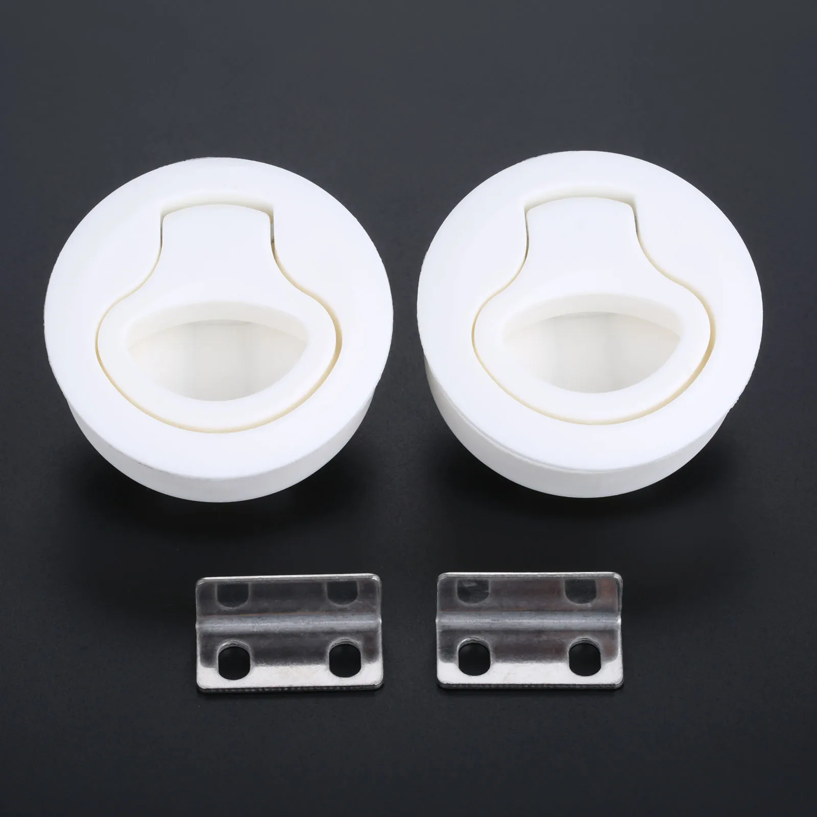 2 Pcs Boat Flush Pull Push Slam Latch Non Locking Door Deck Hatch Latch
