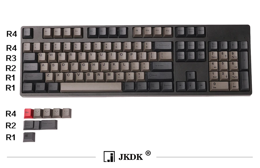 

Dolch Dyesub PBT keycap for mechanical keyboard 104 keys dye sub cherry height add on kit G80-3000/3494,G80-3800/3802/3850