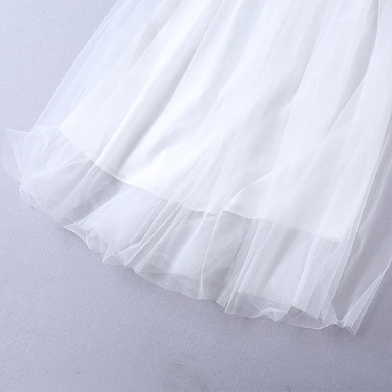 Новинка, Осень-зима, свадебное платье подружки невесты, женское платье с вышивкой, белое Тюлевое кружевное лоскутное платье с длинным рукавом, макси