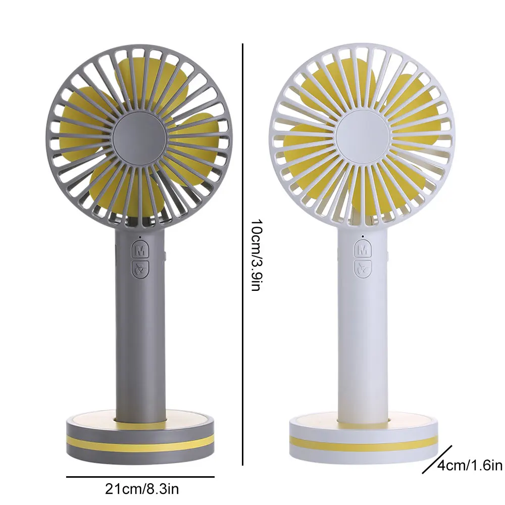 Портативный ручной вентилятор с перезаряжаемой встроенной батареей USB порт дизайн удобный мини-вентилятор бесшумный кулер с магнитным зеркальным основанием