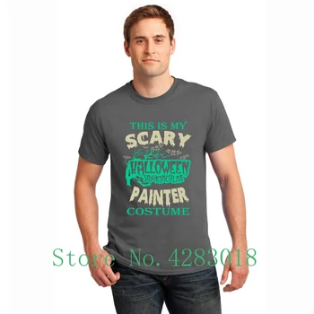 

Painter This Is My Scary Halloween Costume T Shirt Round Neck Knitted Men T Shirt Unisex Camisetas Size S-3xl Awesome Tee Top