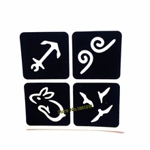 1 шт. 4 вида конструкций кролик птицы якорь Holo out трафарет для татуировки хной для аэрографа живопись женский боди-арт рисунок татуировки шаблон трафареты