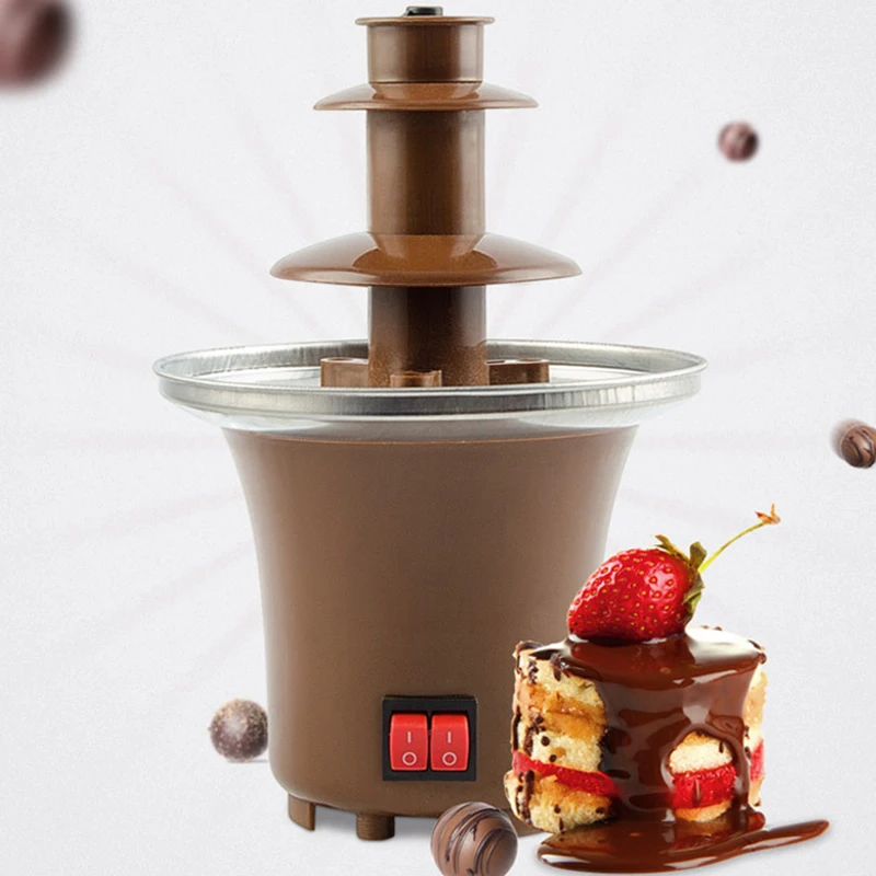 Мини шоколадный фонтан Креативный дизайн Chocolate расплава с подогревом фондю