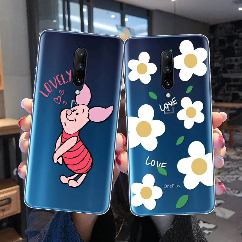 

Cartoon Lovely Animal Soft Phone Case For One Plus 5T 3 5 Fundas For Oneplus 6 6T 7 7 Pro Flower TPU Back Cover Coque Shell