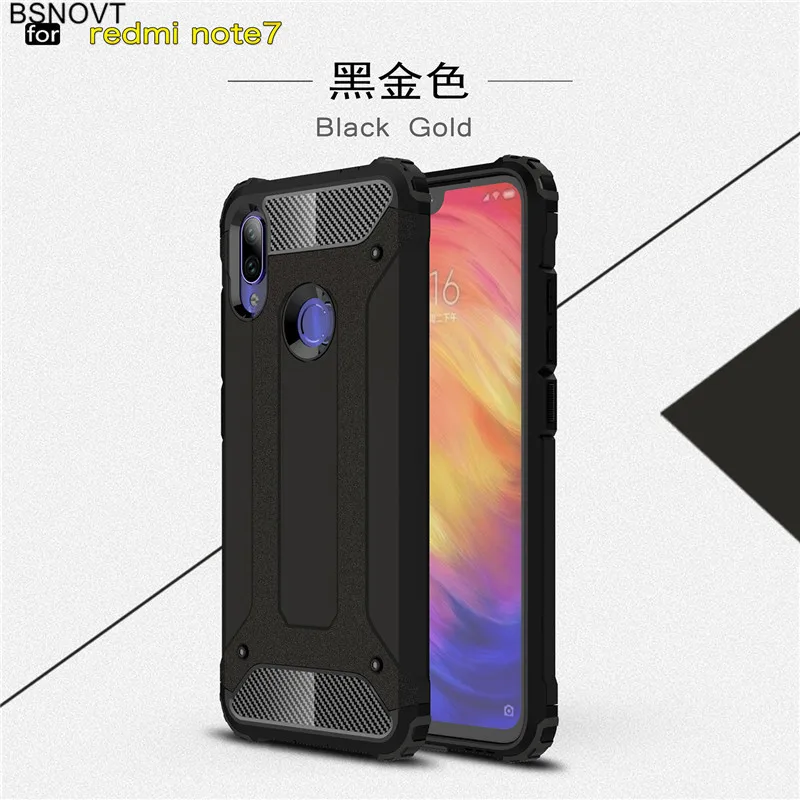 

For Xiaomi Redmi Note 7 Case Phone Cover PC + TPU Silicone Armor Case For Xiaomi Redmi Note 7 Phone Case Redmi Note 7 Capa Funda