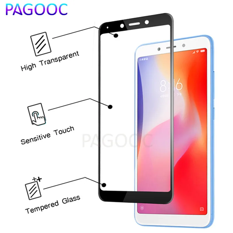 

Full Cover Protection Tempered Glass on the for Xiaomi Redmi 6 7 6A 5A 5 Plus Screen Protective on Redmi Note 7 5 5A 6 Pro Glass