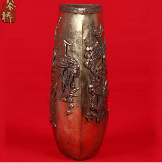 

B0601 418Bronze sculpture, home decoration crafts vase lucky bronze sculpture, derlook decoration statue