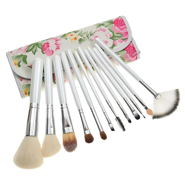 Factory Direct Sale High Quality 12 PCS Make up Brush Set Synthetic Makeup Brush Handbag