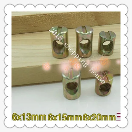 Furniture accessories M6 *20MM  furniture hardware accessories baby crib screws cross hole screw nut screw nut flat cable 