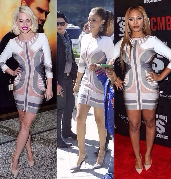 Top-Quality-Women-s-Noble-Celebrity-Blue-Tribal-Mesh-Mid-Sleeve-Bodycon-Bandage-Dress