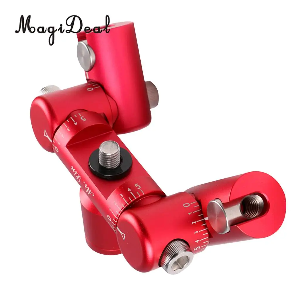 MagiDeal Professional Fully Adjustable Double Sided Quick Disconnect V-Bar Kit Black/Red - High Quality Magnalium Alloy Gifts