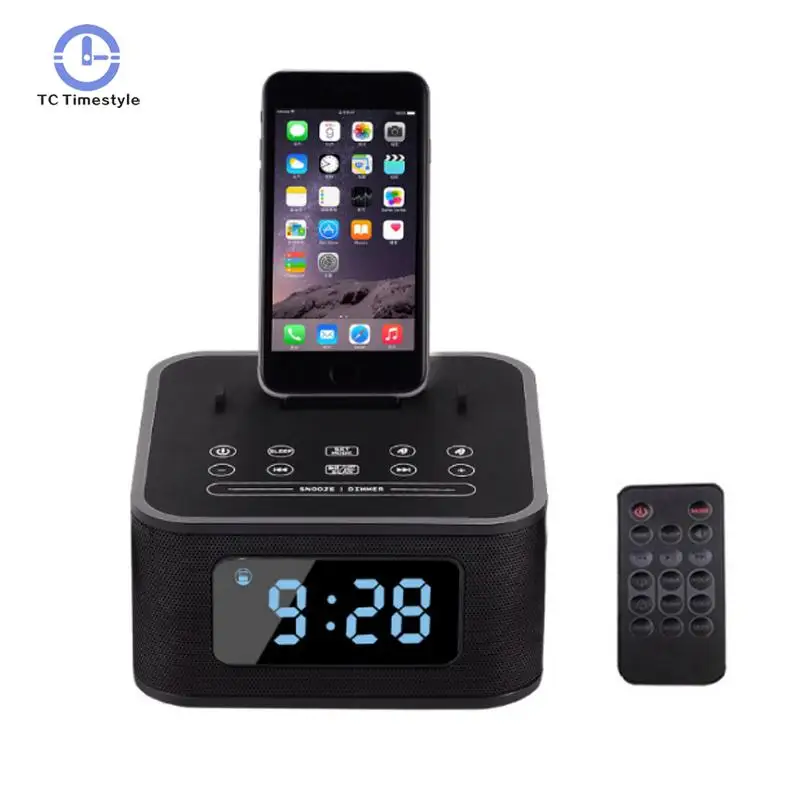 

Bluetooth Speaker Led Alarm Clock With Fm Radio Usb Charging Aux Input Made For Iphone/ipod/ipad