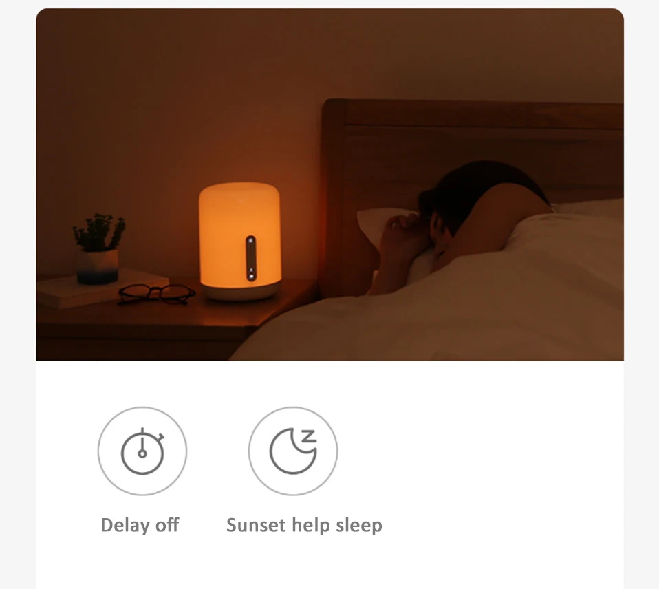 Новое поступление оригинальная прикроватная лампа Xiaomi Mijia 2 Bluetooth WiFi подключение Сенсорная панель приложение Управление работает с Apple HomeKit Siri