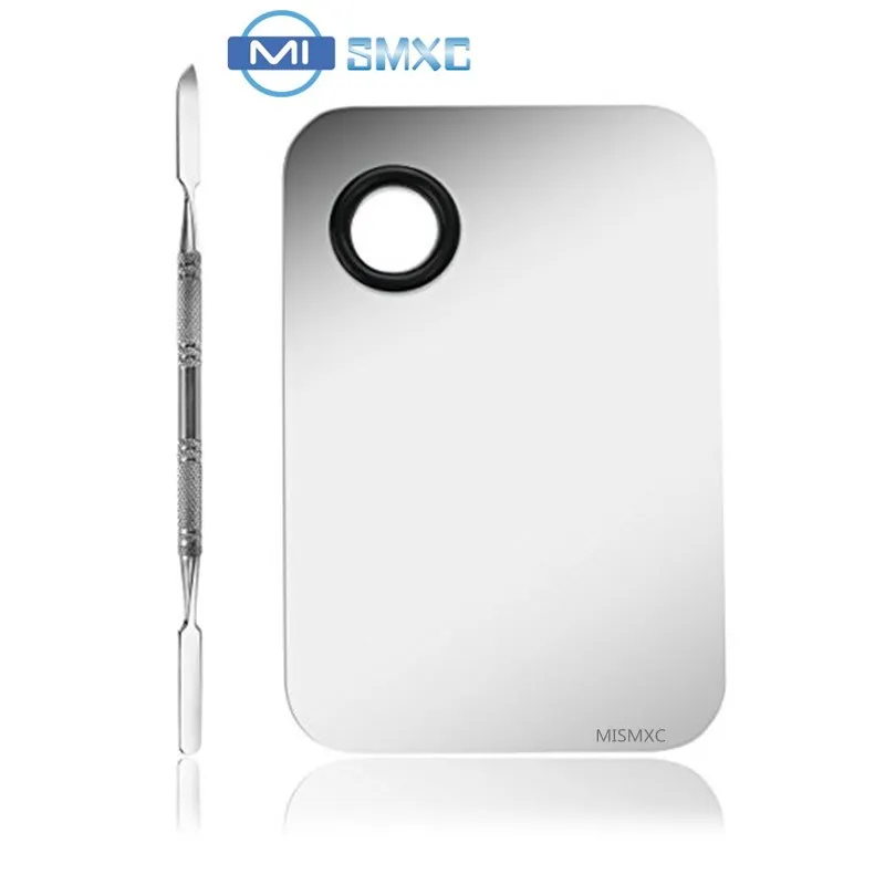 MISMXC 5 3 Makeup Palette Cosmetic Palette with Spatula font b Tool b font Stainless Steel