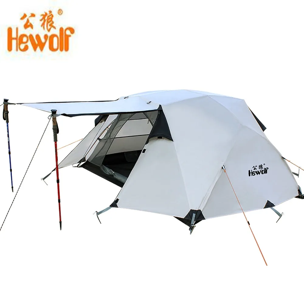 Outdoor 2 Persons Waterproof Camping Tent for Beach Fishing Hiking Camping Tent with Dual Doors Dual Layers Camping Tent