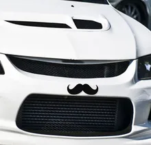 Reflective personality Cartoon Beard Car Stickers bonnet hood body window car styling golf 7 Stickers Removable