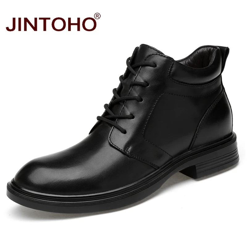 JINTOHO мужские ботинки из натуральной кожи зимние большие размеры|Ботинки| |