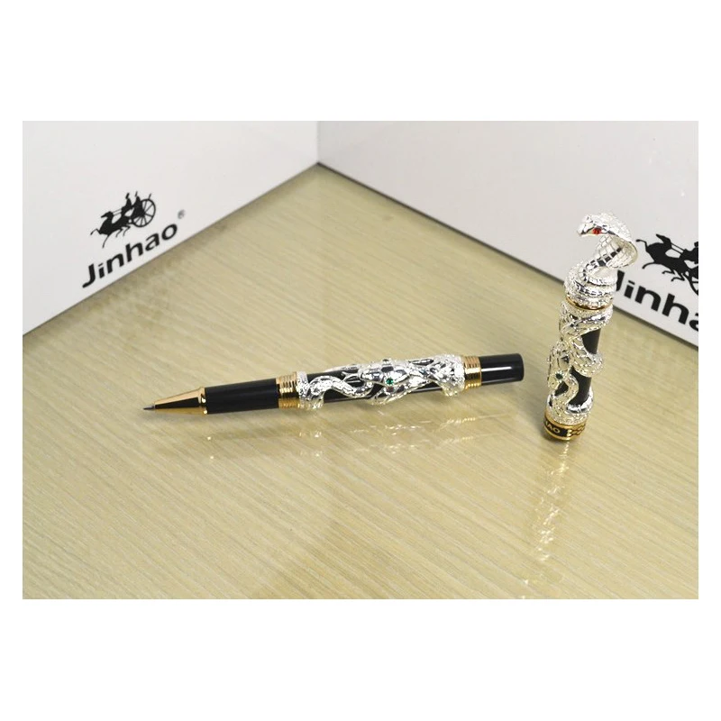 Jinhao шариковые ручки Золотая Змея 3D узор шариковая ручка в оригинальной