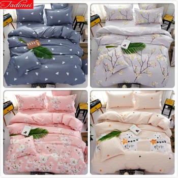 

Kids Single Bedlinens 4 pcs Bedding Set Twin Double Queen King Size Duvet Quilt Cover 1.5m 1.8m 2m Bedsheet Bedclothes Bed Linen