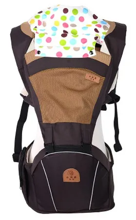 Промо-акция! Передняя и задняя детская переноска для младенцев комфортный рюкзак слинг обертывание жгут - Цвет: Коричневый
