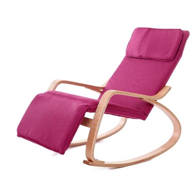 Confortevole relax in legno sedia a dondolo con poggiapiedi design ... Sedie a dondolo design