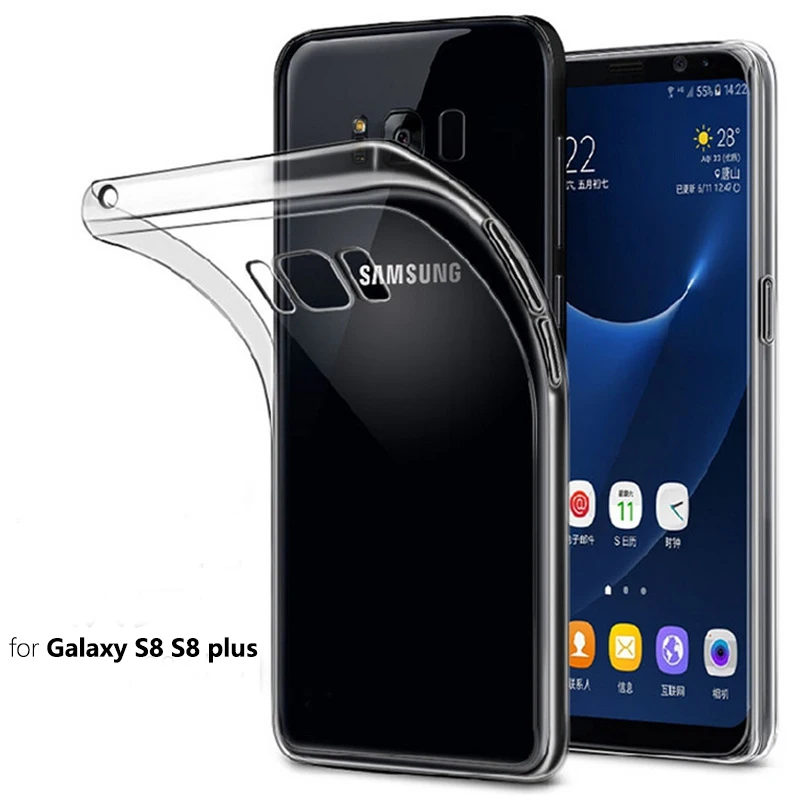 Pro Samsung Galaxy S8 Pouzdro 5,8 "Průhledné Průhledné Silikon Soft TPU Pouzdro pro Samsung S8 Pouzdro Plus TISKE Krycí Coque Samsung S8