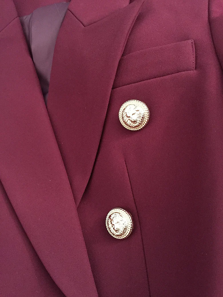 High quality brand design women's buttons small suits European&American Female double-breasted Blazer coat