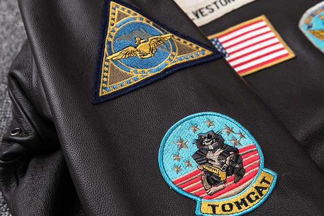 2018 Brown Men TOP GUN pilot Kurtka skórzana wełna kołnierz plus rozmiar XXXL oryginalna skóra bydlęca zima rosyjski Aviator płaszcz Darmowa wysyłka tanie tanio Mężczyzn Skórzane zamszowe Kołnierz skrętu Na MAXMACCONE Poliester Wojskowych Appliques zamki błyskawiczne kieszenie 2018 Brown Men TOP GUN pilot Kurtka skórzana wełna kołnierz plus rozmiar XXXL oryginalna skóra bydlęca zima rosyjski Aviator płaszcz Darmowa wysyłka tanie tanio Mężczyzn Skórzane zamszowe Kołnierz skrętu Na MAXMACCONE Poliester Wojskowych Appliques zamki błyskawiczne kieszenie