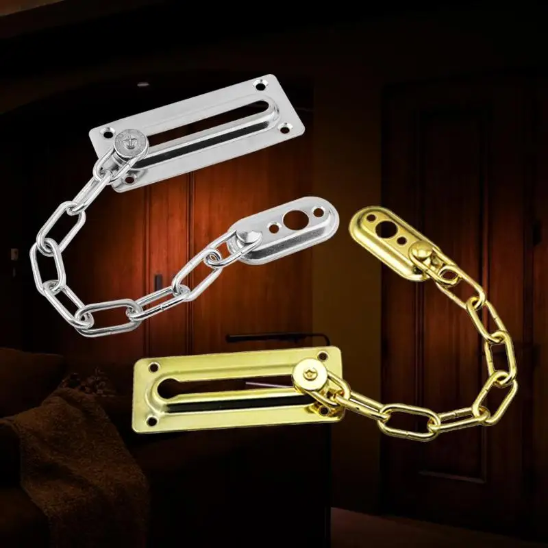 

Stainless Steel Security Guard Chain Bolt Locks Cabinet Latch Anti-theft Safety Window Door Restrict Chain Locks Door Hardware