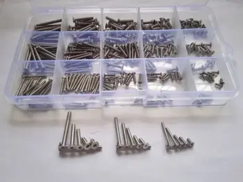 

300pcs M2 M2.5 M3 Allen Screws Hex Socket Countersunk Head Bolt White Assortment Free Shipping