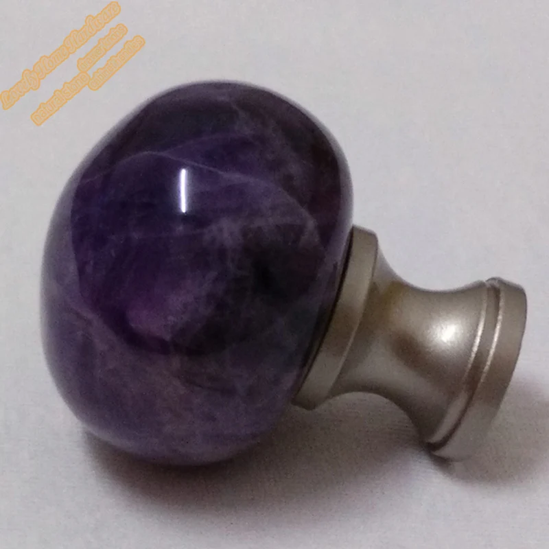 30mm Amethyst Dresser Knob Purple Crystal Cabinet Door Knobs