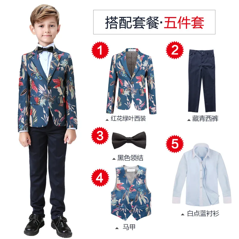 Новая одежда для малышей, костюмы для мальчиков на свадьбу, детское платье в британском стиле для дня рождения, Костюм Джентльмена, одежда для детей - Color: color2