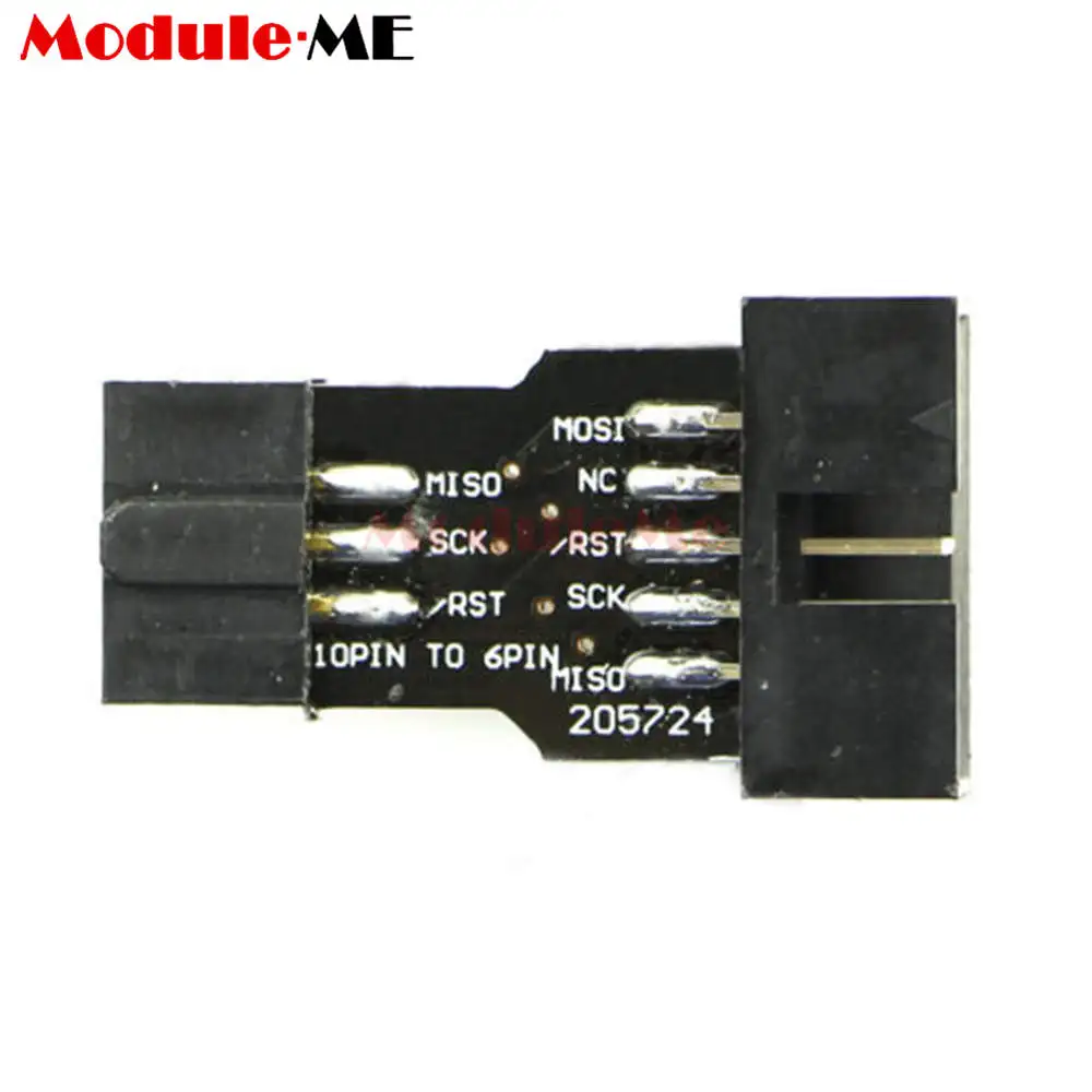 

Standard 10Pin Convert to 6Pin Interface Adapter Converter For AVRISP MKII USBASP STK500 10 Pin Turn 6 Pin Module