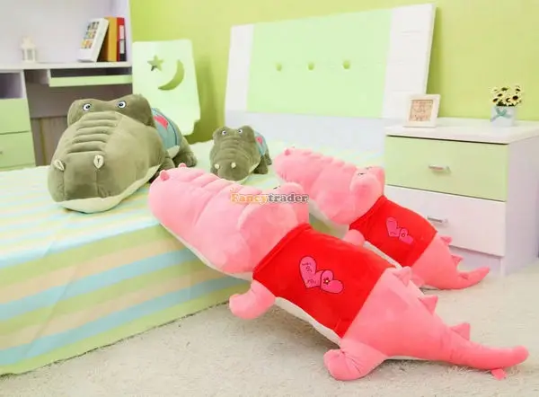 Fancytrader 51'' 130 cm Giant Plush Stuffed Green hippo Crocodile, Alligator, 2 colors available Free Shipping FT90121 (4).jpg